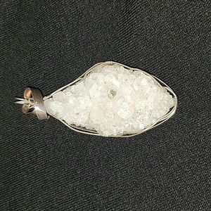 Quartz crystal Wire Wrapped Pendant Necklace